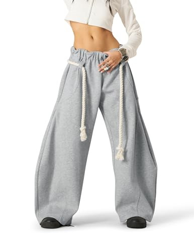 Amazon.com: Aelfric Eden Super Baggy Barrel Sweatpants Wide Leg Pants for Women Men Casual Elasti... | Amazon (US)