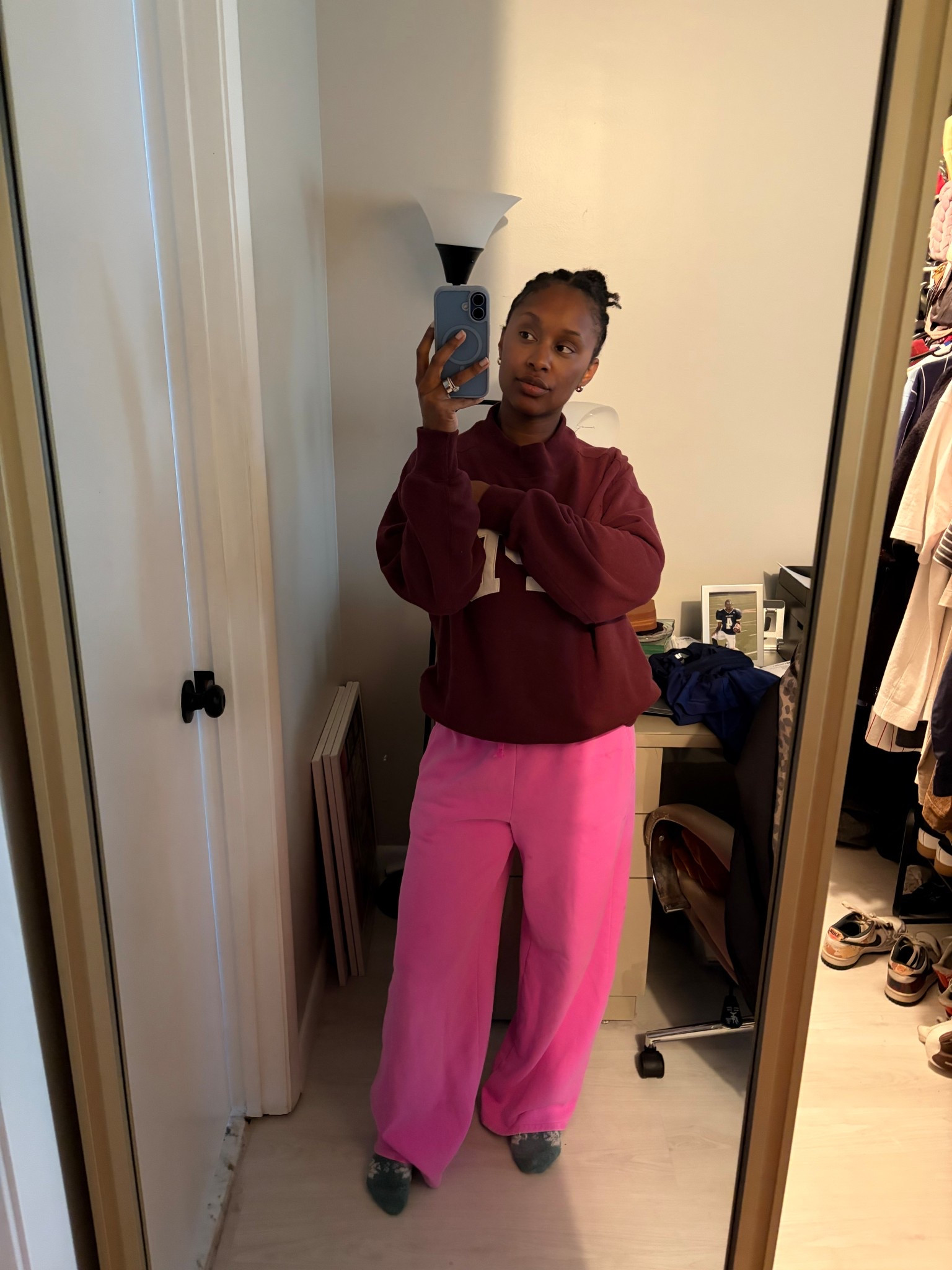 hot pink pants make me feel good 