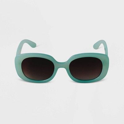 Women's Plastic Retro Oval Sunglasses - A New Day™ | Target