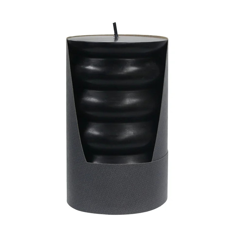Better Homes & Gardens Unscented Bubble Pillar Candle, 3x5 inches, Black | Walmart (US)
