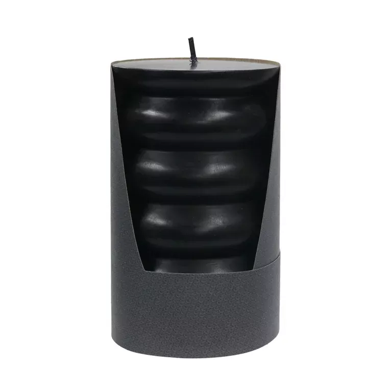 Better Homes & Gardens Unscented Ribbed Pillar Candle, 3x4 inches