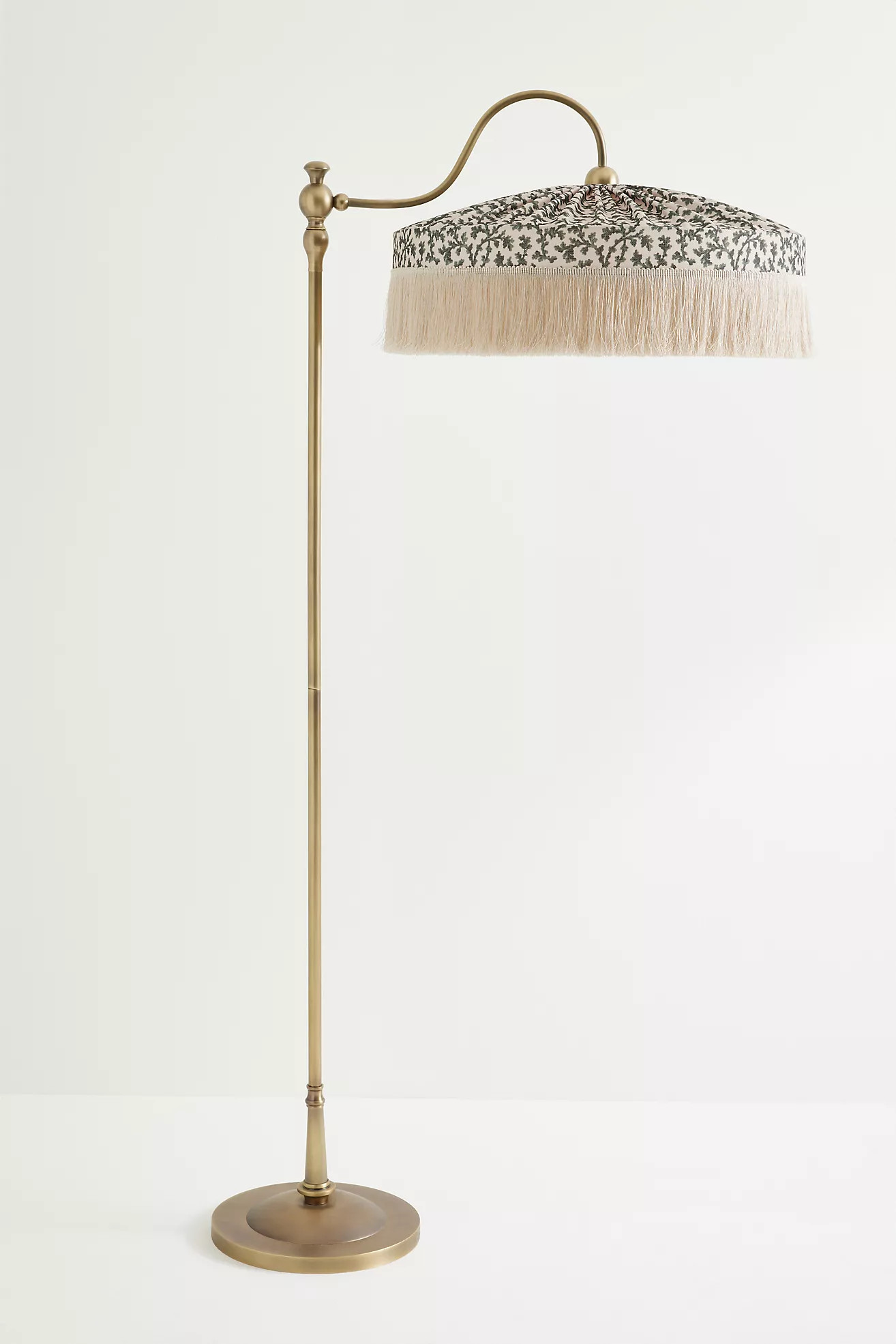 Sinclair Tassel-Fringed Linen Floor Lamp | Anthropologie (US)