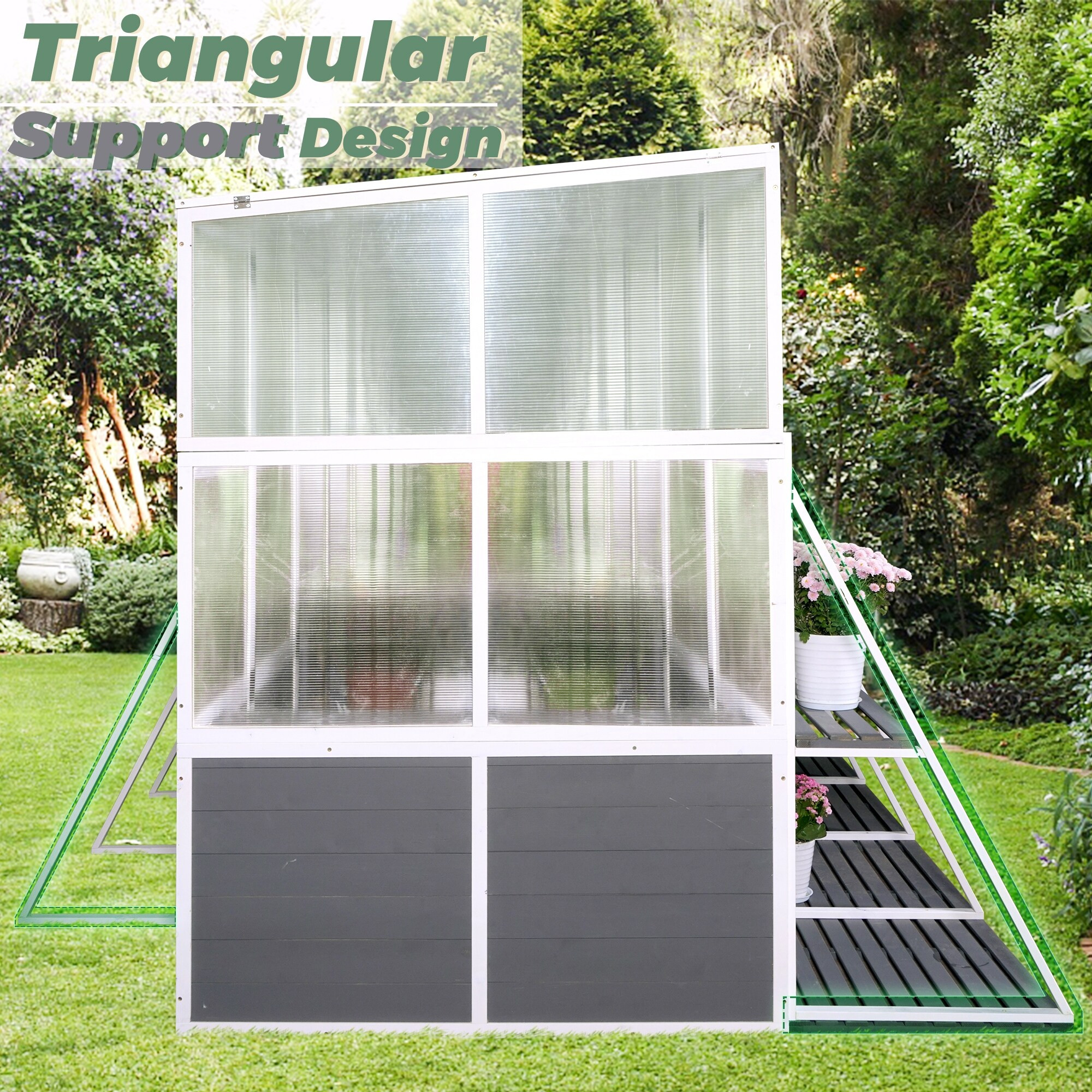 Wooden Lean to Greenhouses for Outdoors, Winter, Storage Shed, Garden, Backyard | Bed Bath & Beyond
