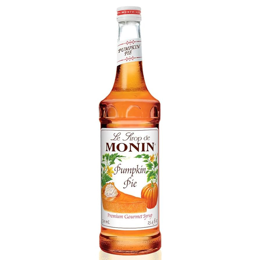 Monin - Pumpkin Pie Syrup, Pumpkin and Baked Pie Crust Flavor, Natural Flavors, Great for Hot, Ic... | Amazon (US)