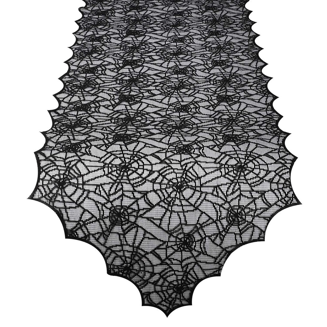 Halloween Table Runner Fashion Lace Cobweb Party Table Runner Dinner Table Decor - Walmart.com | Walmart (US)