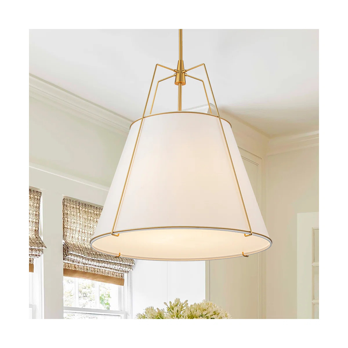Nyjel 4 - Light Linen Tapered Pendant | Wayfair North America