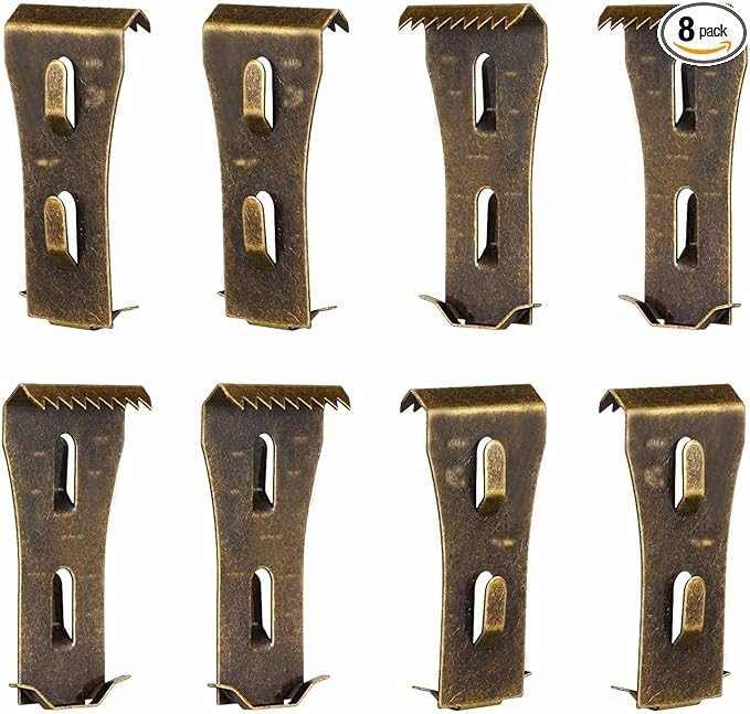 Brick Clips - 8 Pcs Heavy Metal Wall Hangers for 2-1/4 to 2-3/8 Inch Bricks, Ideal for Outdoors &... | Amazon (US)