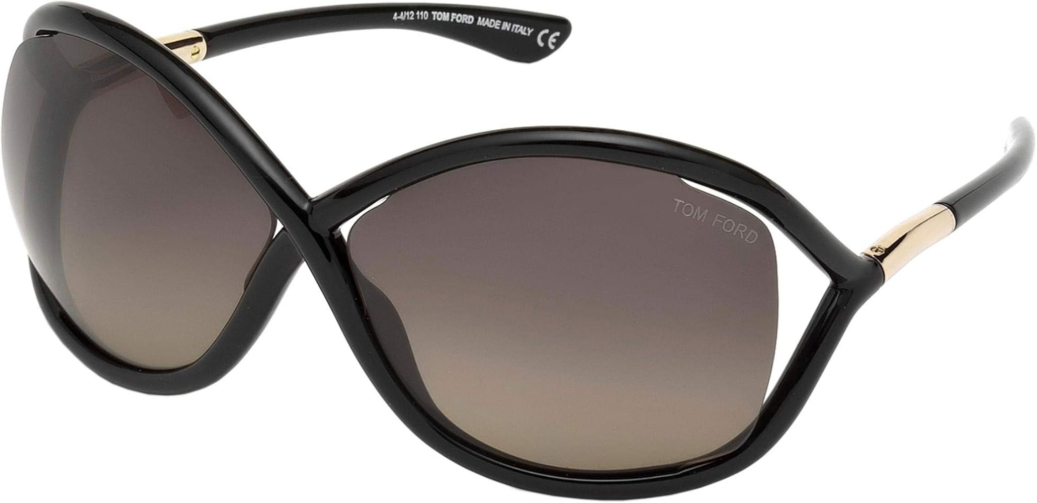 Tom Ford Sunglasses - Whitney / Frame: Shiny Black Lens: Smoke Polarized, 64-14-110 | Amazon (US)