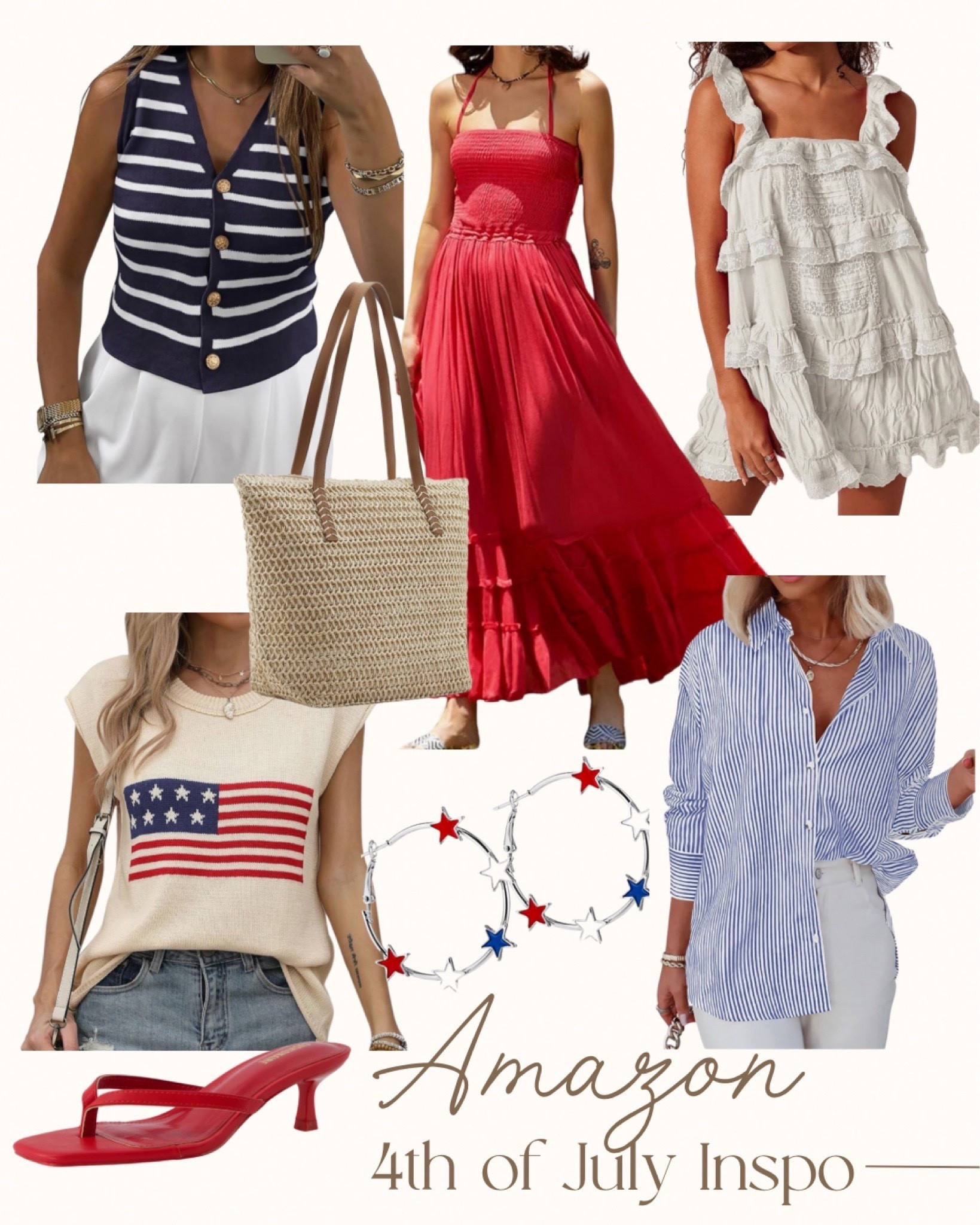 Amazon 4th of July Inspo! ♥️🇺🇸

amazon fashion, 4th of July inspo, patriotic outfits, patriotic style, summer style, summer outfits 

#LTKStyleTip #LTKSeasonal #LTKTravel