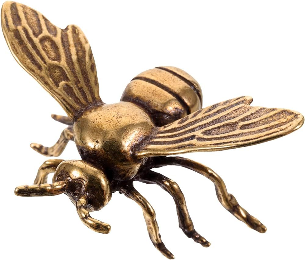 BESPORTBLE Decoraciones para Salas De Casa Mini Brass Bee Ornament: Vintage Bumblebee Statue, Bee... | Amazon (US)