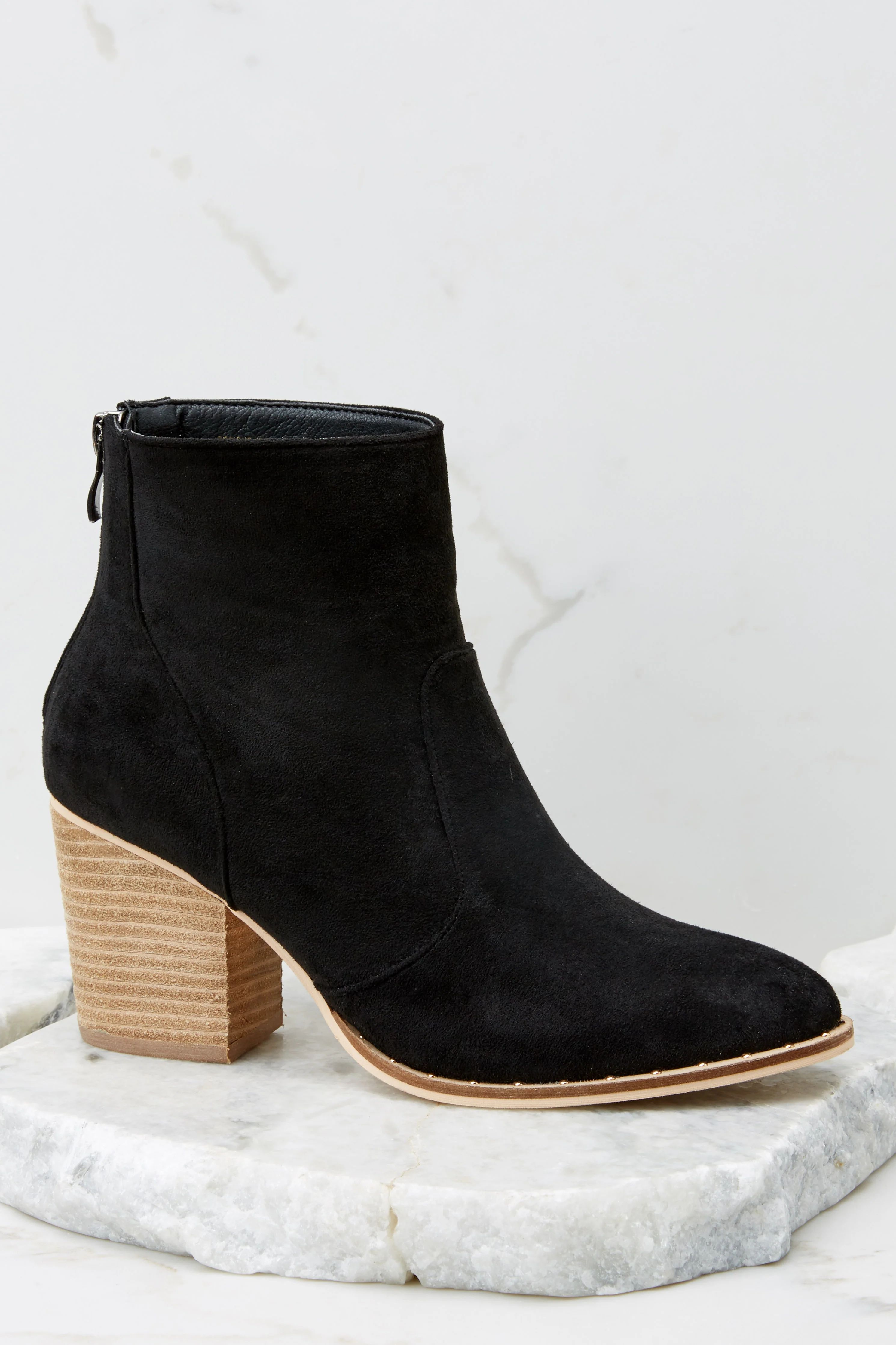 First Steps Black Ankle Booties | Red Dress 