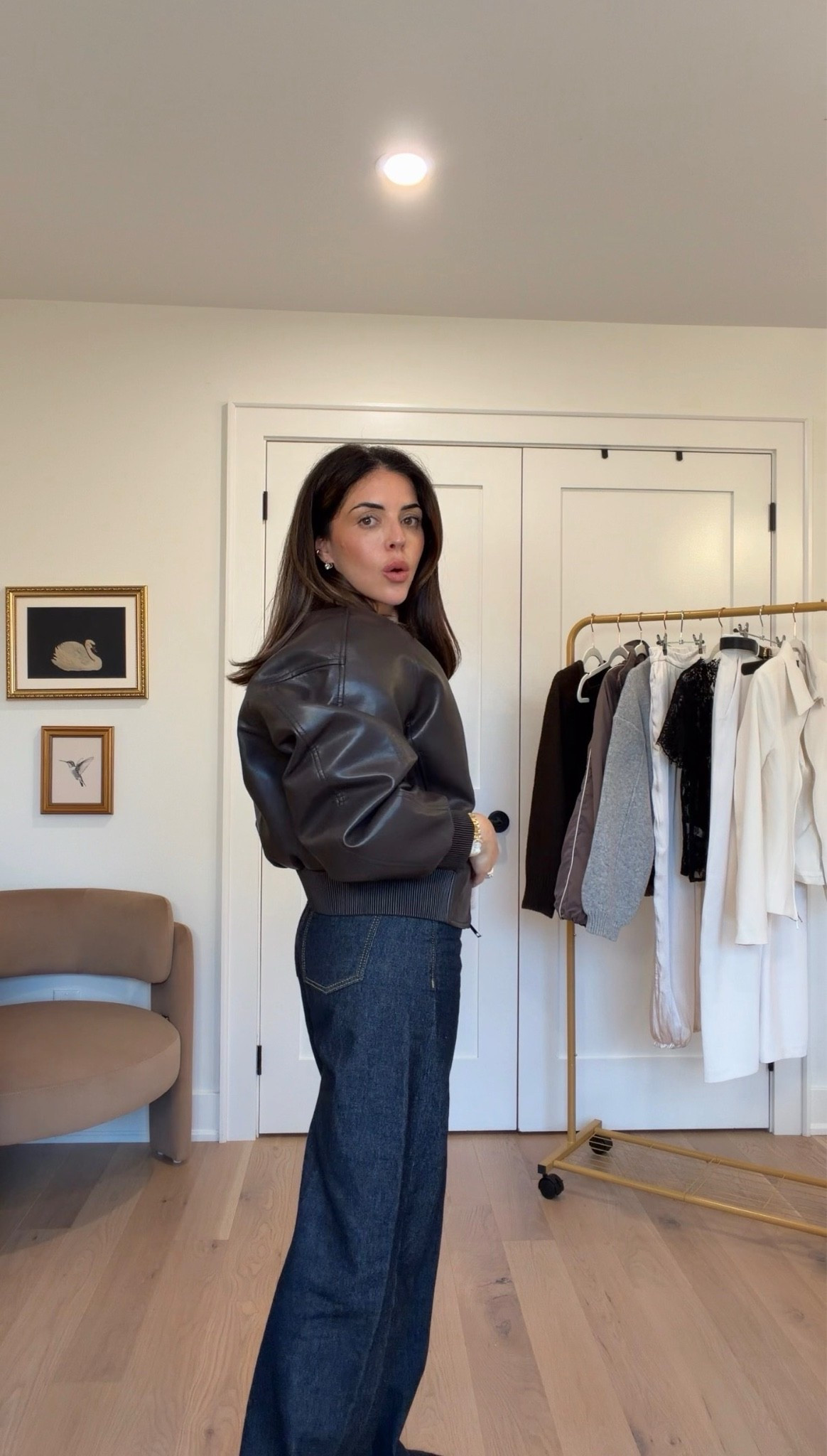 Bomber - size small 
Jeans - size 25

#LTKworkwear #LTKfall #LTKjeans