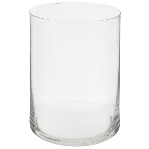 Hobby Lobby Glass Cylinder Vase, 8 Inches Tall, 6 Inches Wide, Clear, Cylindrical Shape, Wide Opening | Amazon (US)