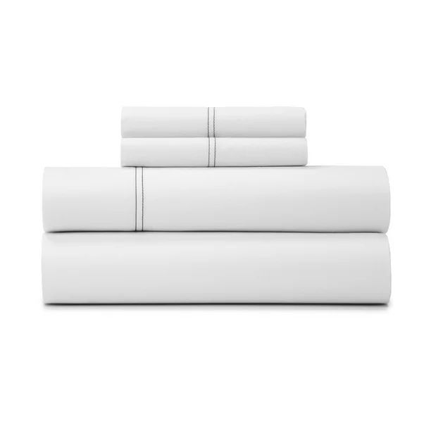 Gap Home T-Shirt Soft Melange Organic Cotton Blend Jersey Sheet Set, Queen, White, 4-Pieces - Wal... | Walmart (US)