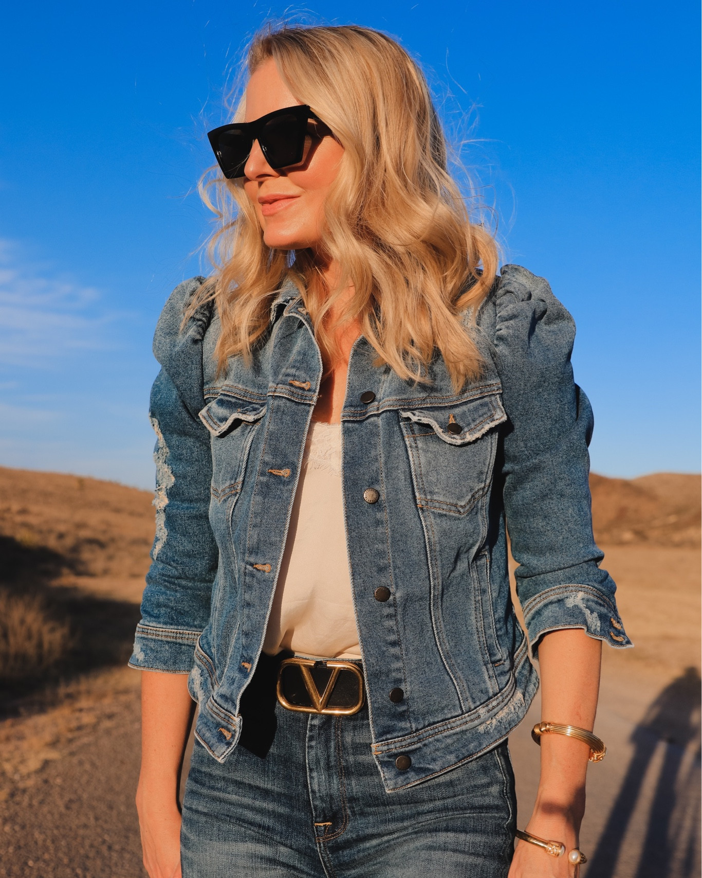 This Retrofete denim jacket is SO chic. I love the subtle puff shoulder and the 3/4 sleeve length. This wash is currently sold out, but I linked it in a lighter wash. I also linked two for-less options that look amazing! 

~Erin xo 

#LTKSeasonal #LTKfindsunder100