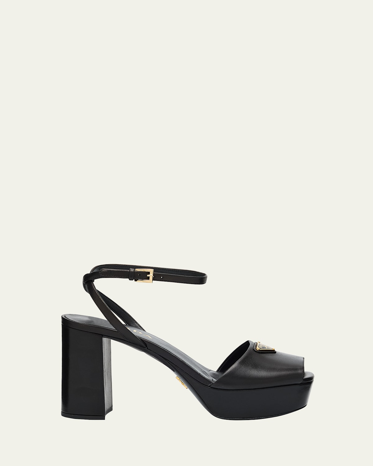 Nappa Triangle Peep-Toe Platform Sandals | Bergdorf Goodman