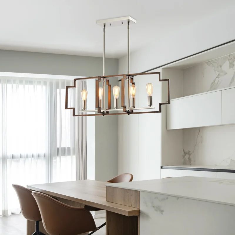 Bartow 5 - Light Dimmable Square / Rectangle Chandelier | Wayfair North America