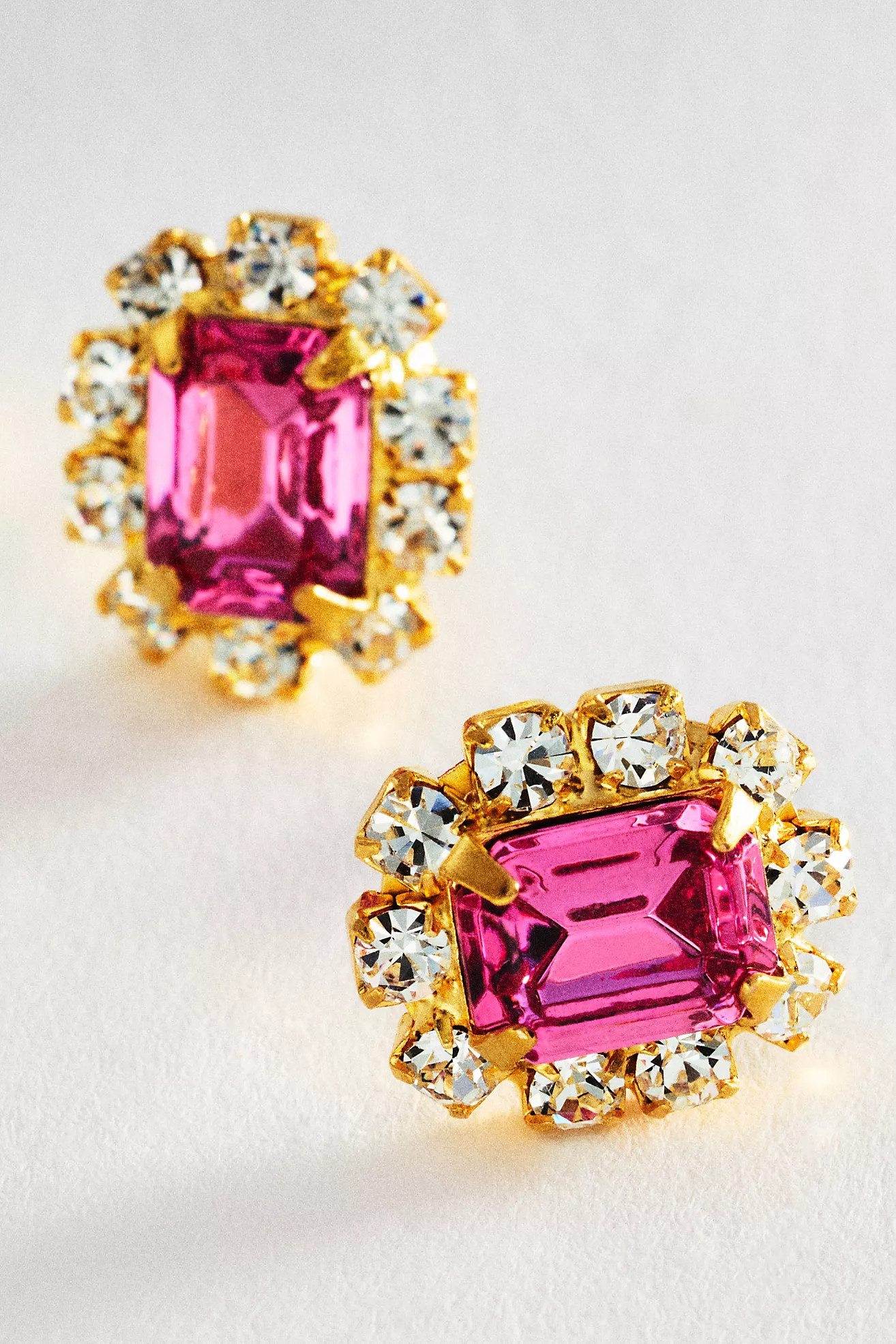 The Pink Reef Crystal Petite Stud Earrings | Anthropologie (US)