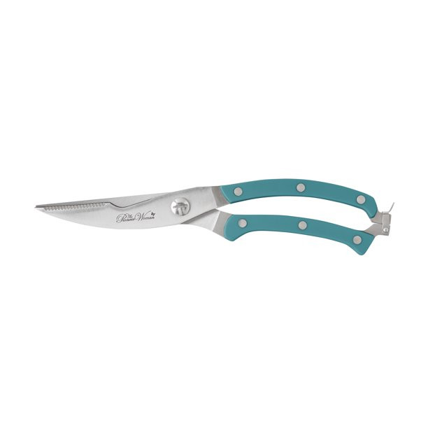 The Pioneer Woman Pioneer Signature 14-Piece Stainless Steel Knife Block Set, Teal | Walmart (US)