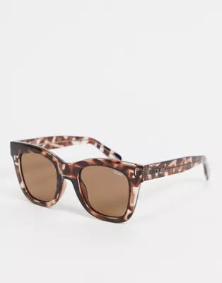 Quay Australia After Hours womens oversized square sunglasses in tort | ASOS (Global)
