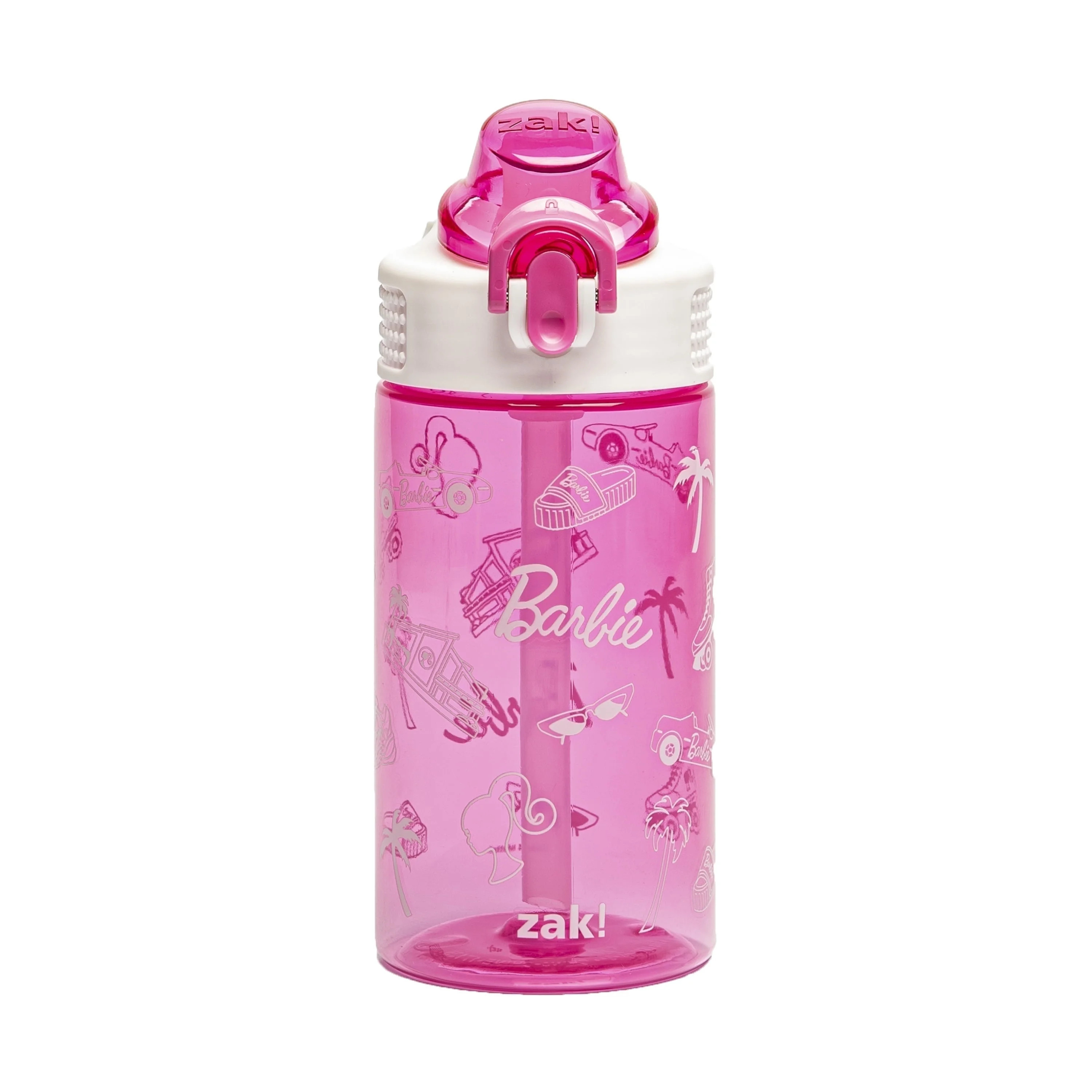 Zak Designs 16oz Barbie Sage Water Bottle For School or Travel, Durable Plastic Water Bottle With... | Walmart (US)