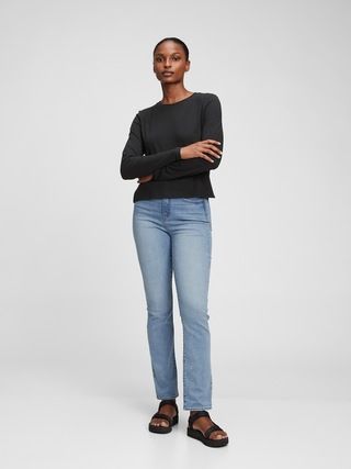 High Rise Classic Straight Leg Jeans with Washwell | Gap (US)