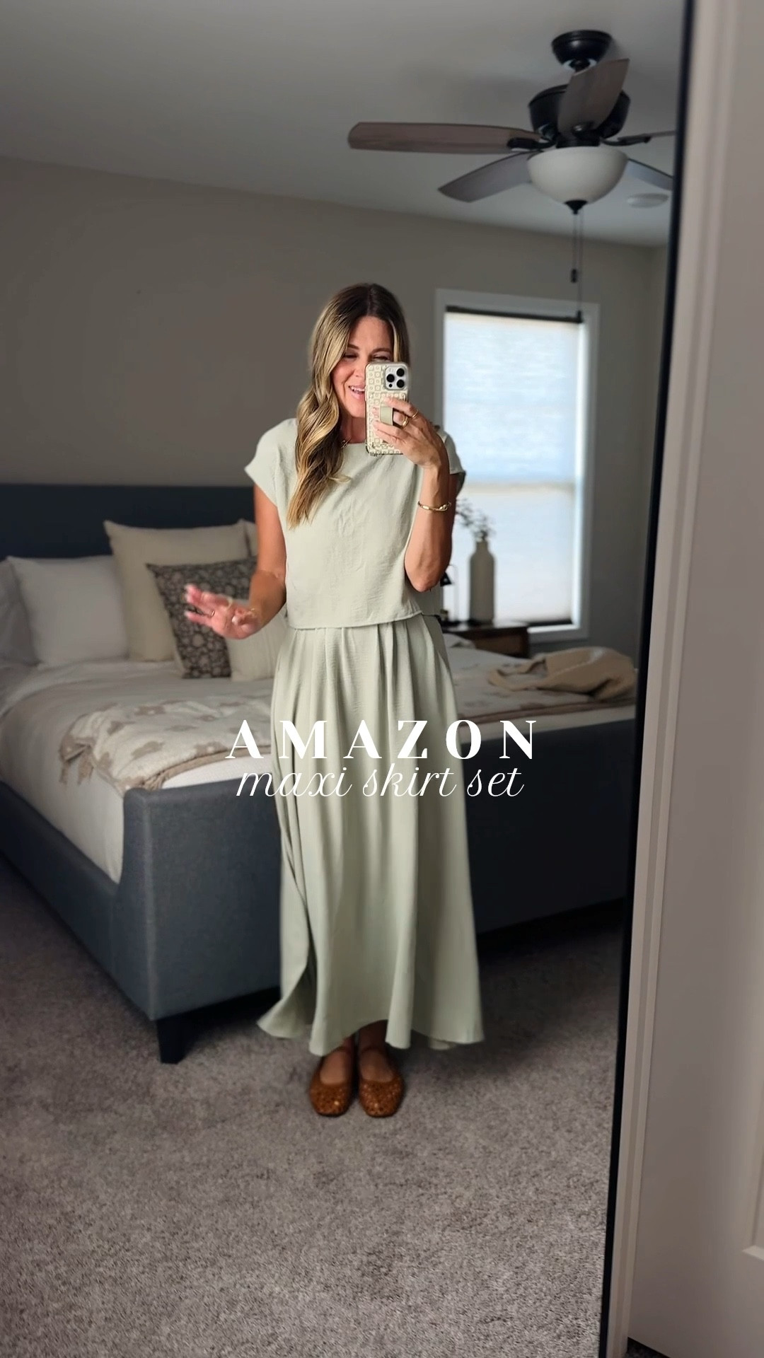 Amazon maxi skirt set. You will love this one and can mix and match it too. I’m in a small and fits true to size. 

#LTKStyleTip #LTKOver40 #LTKSeasonal