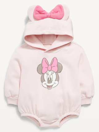 Disney© Hooded Minnie Mouse Fleece One-Piece Romper for Baby | Old Navy (US)