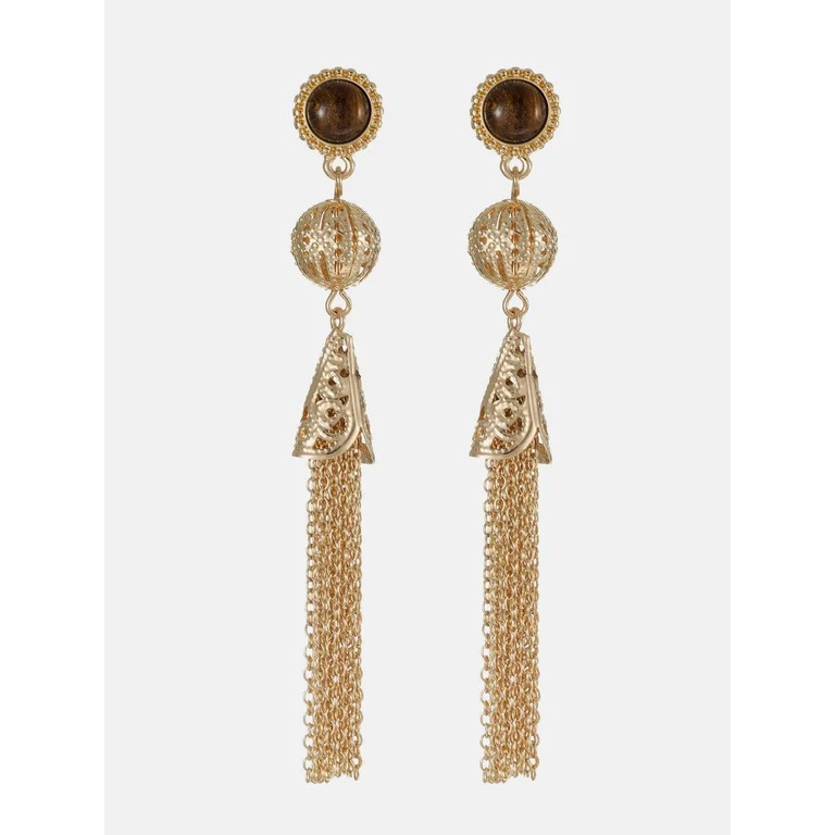 Scenario Tassel Drop Earrings, Gold-Tone | Walmart (US)