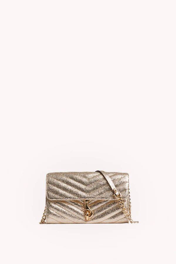 Edie Leather Wallet On Chain, Champagne | Rebecca Minkoff | Rebecca Minkoff US