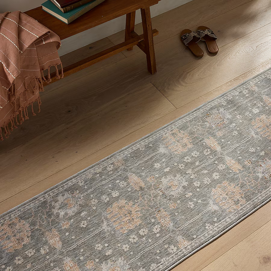 allen + roth Forest Whisper 2 x 8 (ft) Loomed Polyester Blue/Gray Rectangular Indoor Runner rug | Lowe's