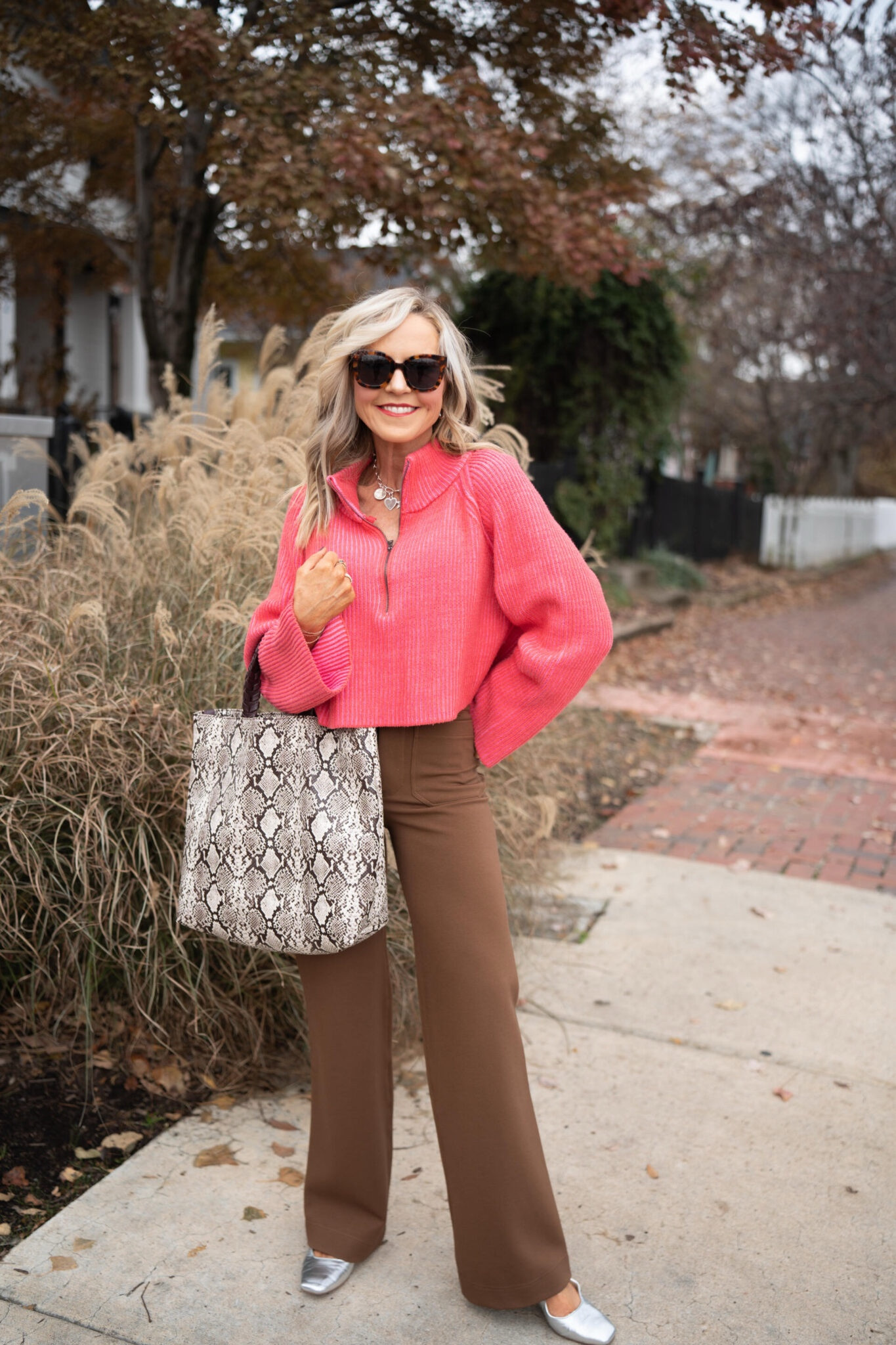 pepto pink!! loving this bold pop of pretty for making winter way more colorful ~ wearing XS in sweater and 24 in pants || 

#LTKSeasonal #LTKStyleTip #LTKOver40