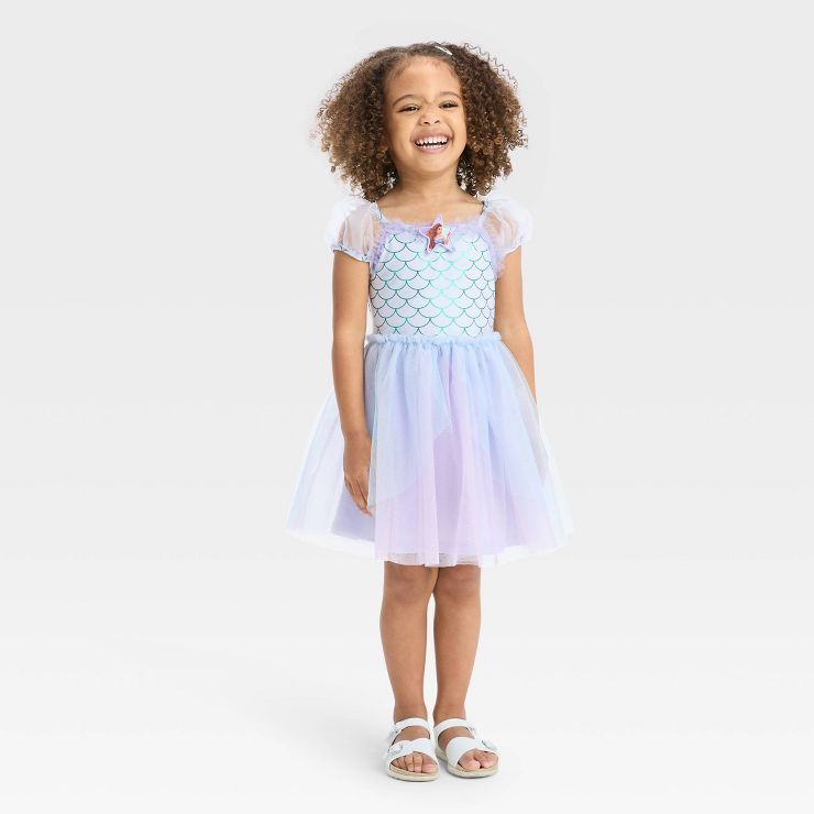 Toddler Girls' Disney Little Mermaid Tutu Dress - Blue/Purple | Target