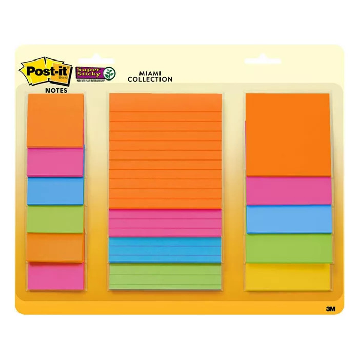 Post-it 15ct Super Sticky Notes Pack  - Miami Collection | Target