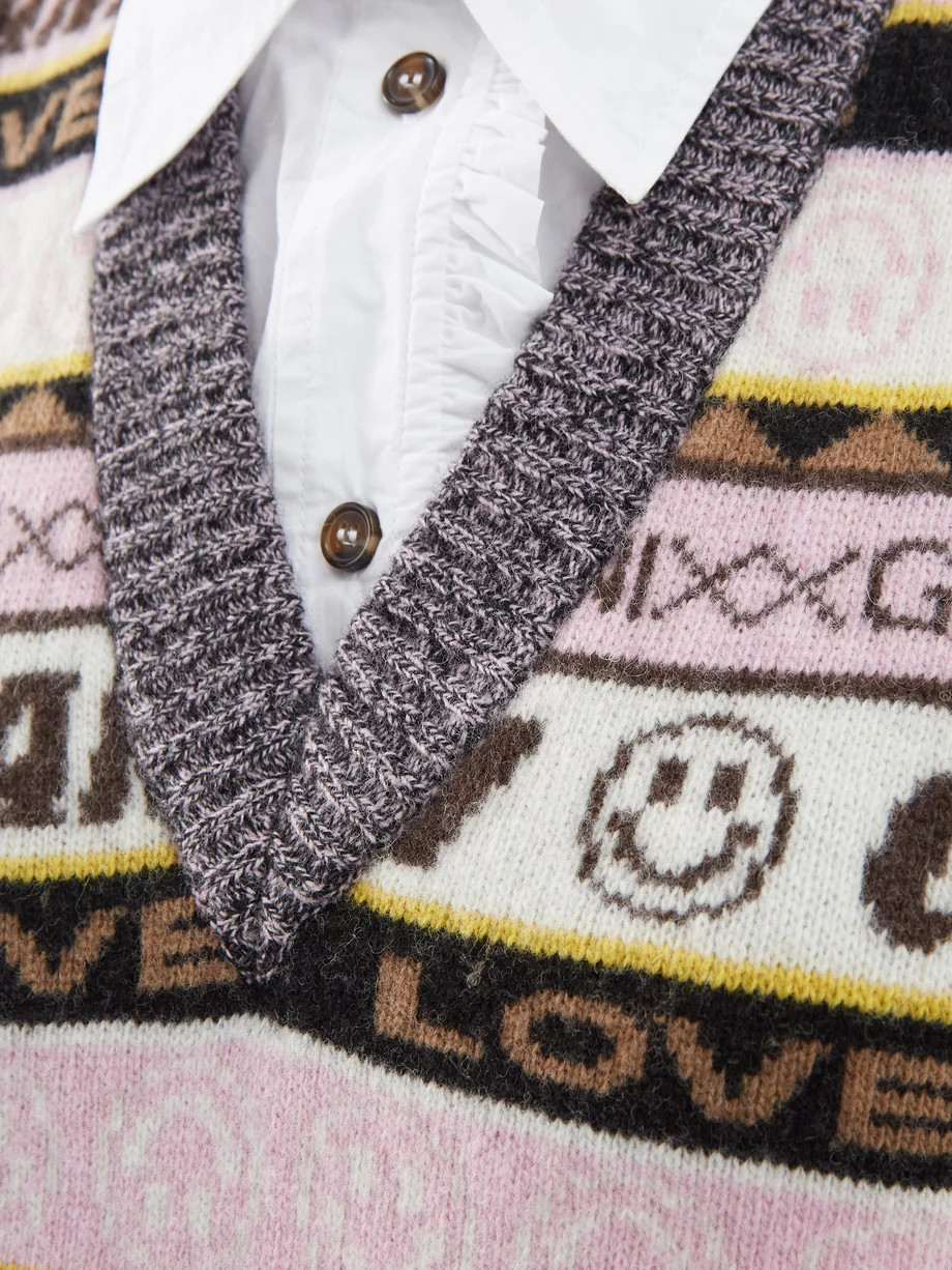 Smiley-logo jacquard vest | Matches (UK)