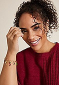 Gold Holiday Charm Bracelet | Maurices