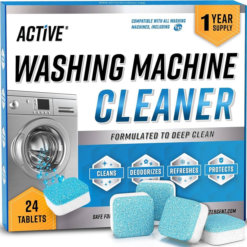Descalcificador limpiador para lavadora, paquete de 24 – Tabletas de limpieza profunda para car... | Amazon (US)
