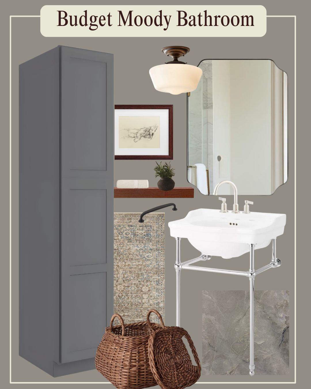 Moody bathroom 

 #LTKHome #LTKFindsUnder100