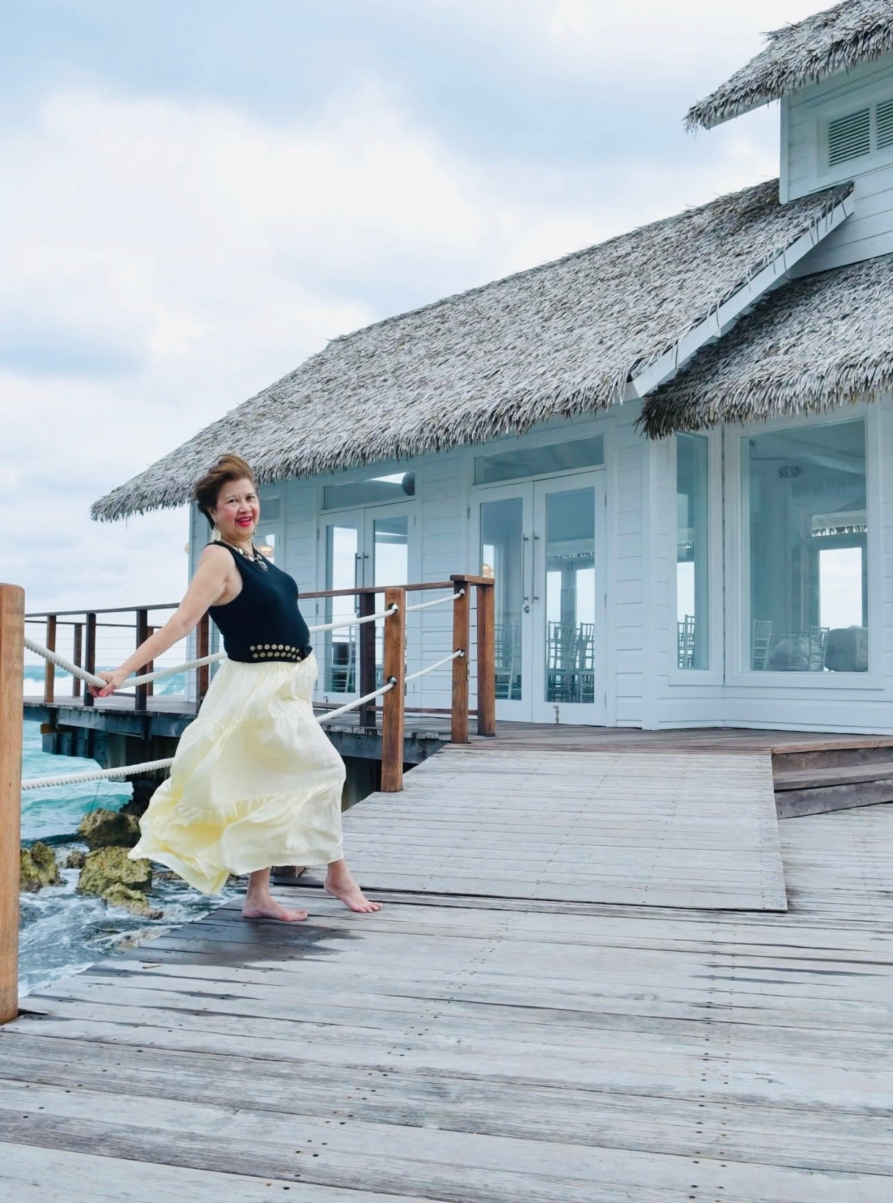 That’s at the Sandals Ochi in Jamaica: the Overwater Wedding Chapel, where you walk on a glass aisle… with the ocean beneath you. 

Dream wedding? I’ll help you make it real. #traveladvisor

#LTKTravel #LTKWedding