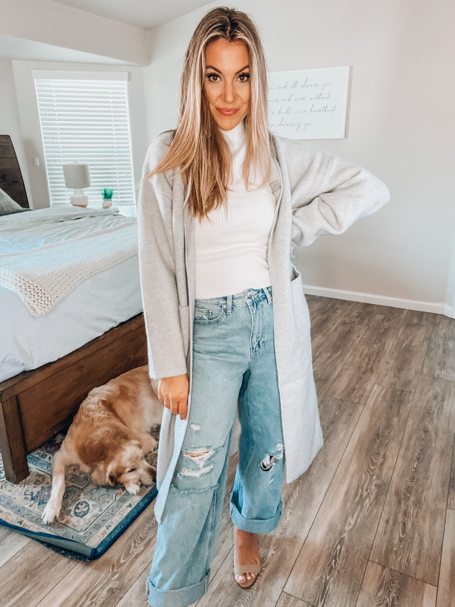 Use code: Samantha20 for 20% off! Elevated basics look from Pink Lily - jeans are on major clearance! Size down one for more fitted style #pinklilypartner #pinklily 

#LTKfindsunder50 #LTKstyletip #LTKsalealert