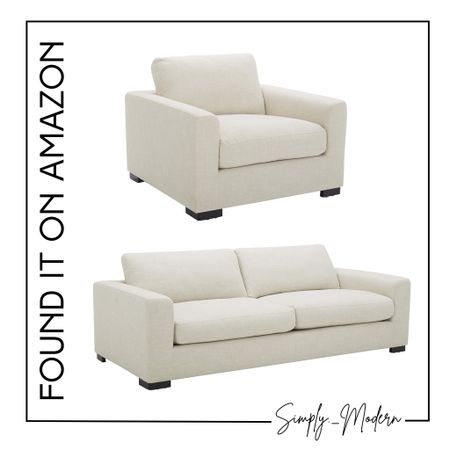 Found it on Amazon- a great deal on this sofa and matching armchair!