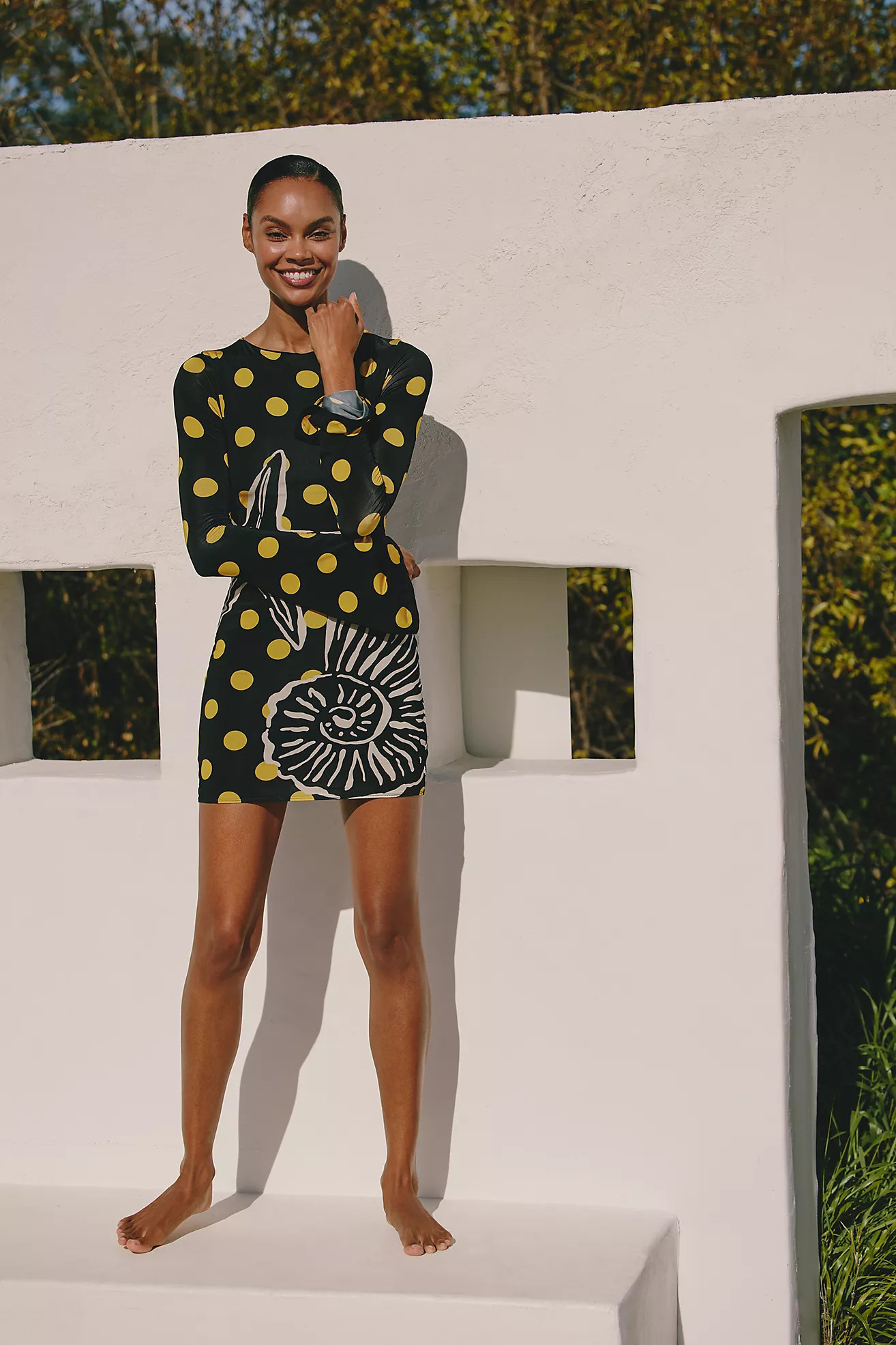 Cala de la Cruz Maisha Long-Sleeve Mini Dress | Anthropologie (US)