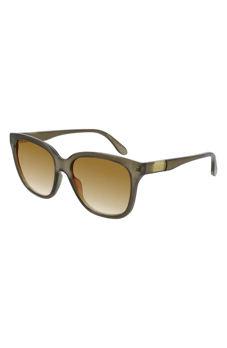 56mm Gradient Square Sunglasses | Nordstrom