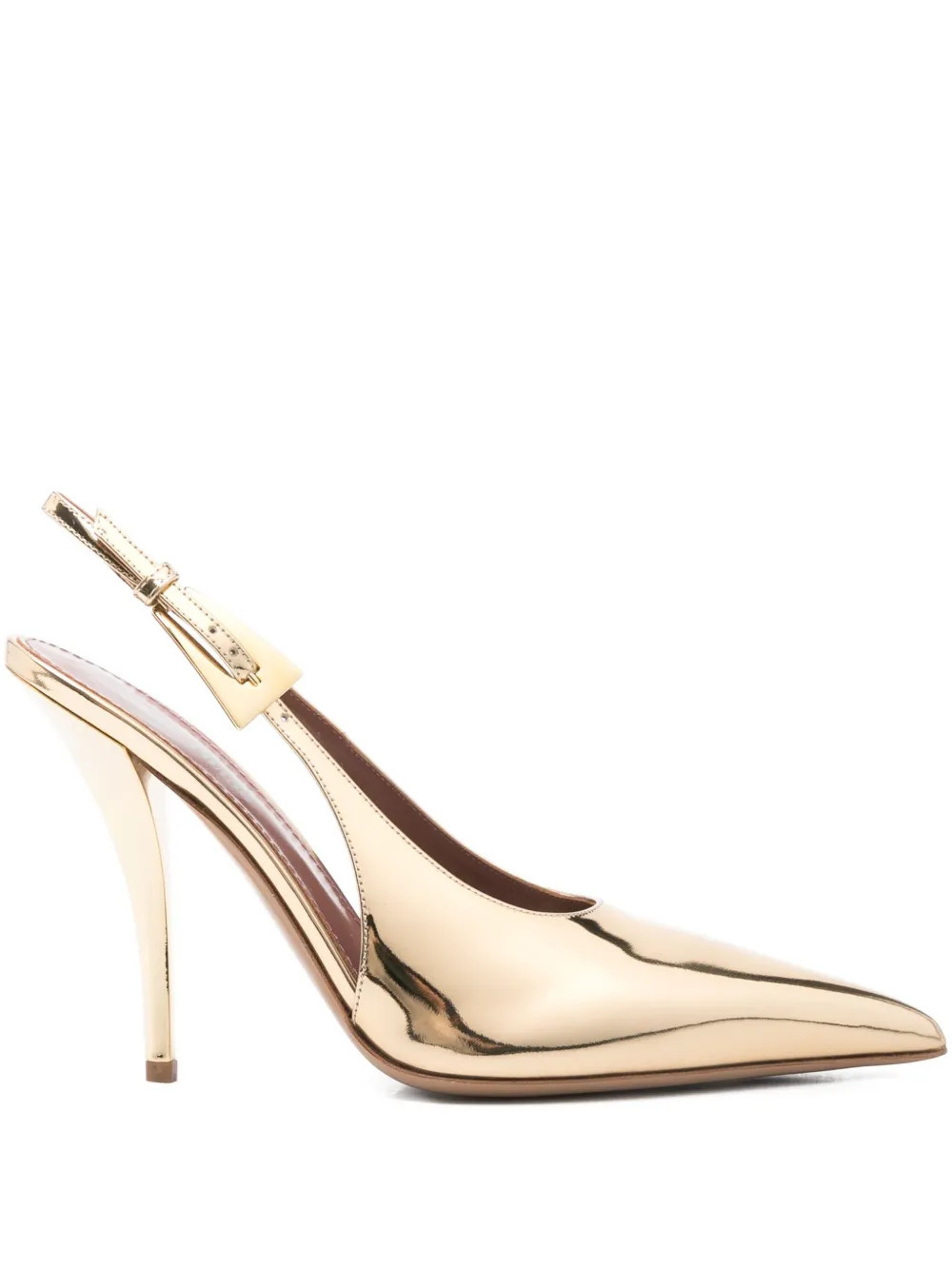 Paris Texas 100mm slingback pointed-toe pumps - Gold | Farfetch Global