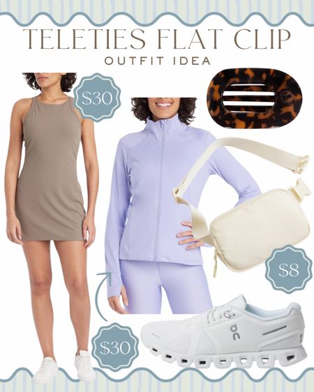 A cute everyday activewear look at an excellent price point. Love the colors of this taupe brown tennis dress and lavender purple zip-up jacket. Both pieces are only $30 each! Pair with a cream belt bag ($8), white on cloud sneakers, and a Teleties flat hair clip for a day running errands, school pickup, the gym, etc. 

Target style, target finds, Amazon fashion, mom style, casual ootd, casual outfit, athleisure 

#LTKfindsunder50 #LTKfitness #LTKSeasonal