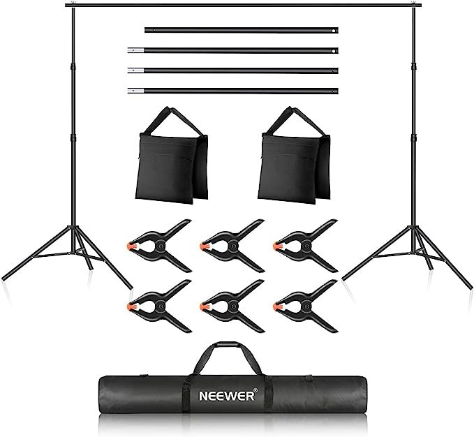 NEEWER Backdrop Stand 10ft x 7ft, Adjustable Photo Studio Backdrop Support System for Wedding Par... | Amazon (US)