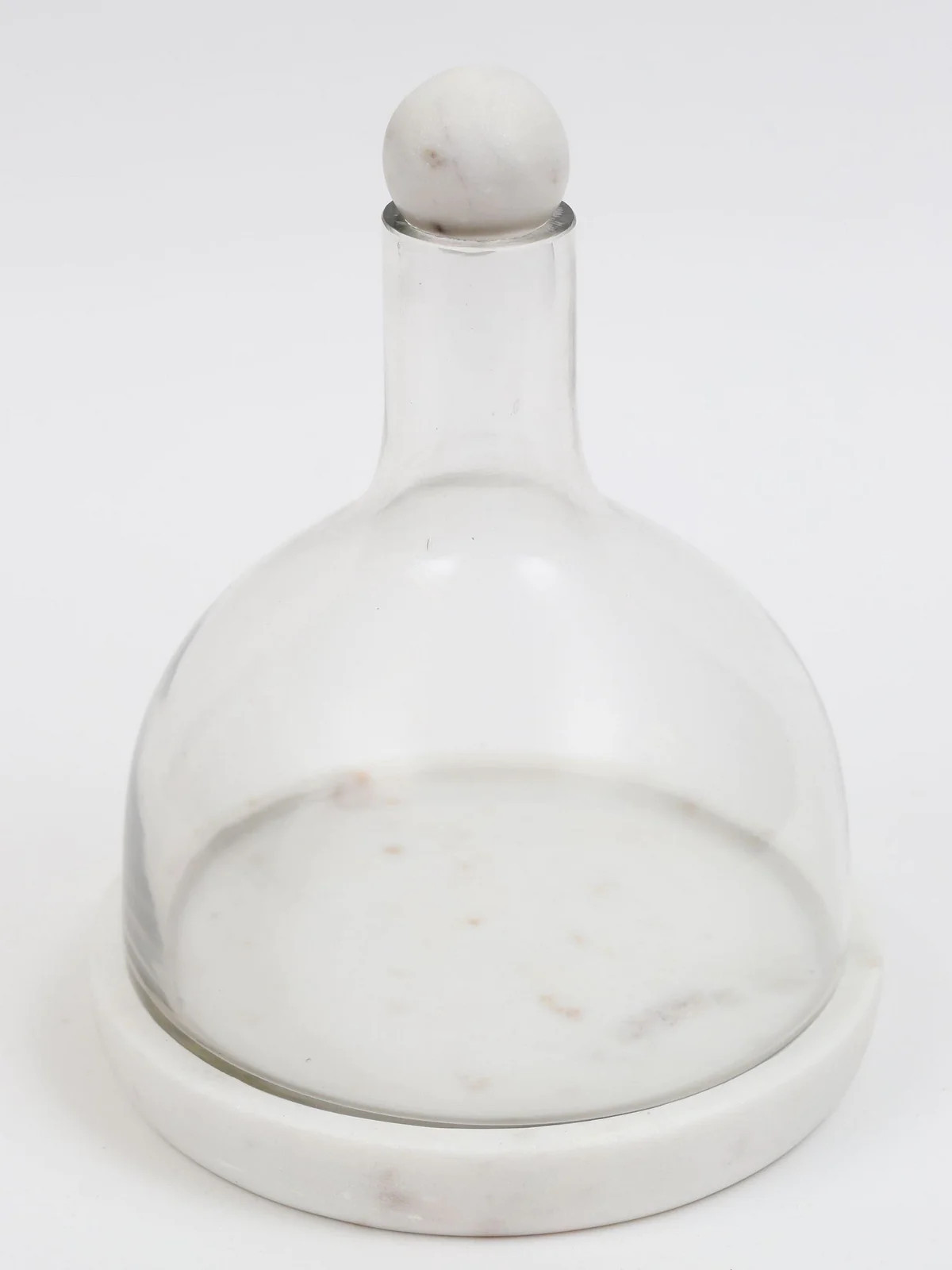 Glass Decanter with Round Marble Topper and Base | Inspire Me! Home Decor