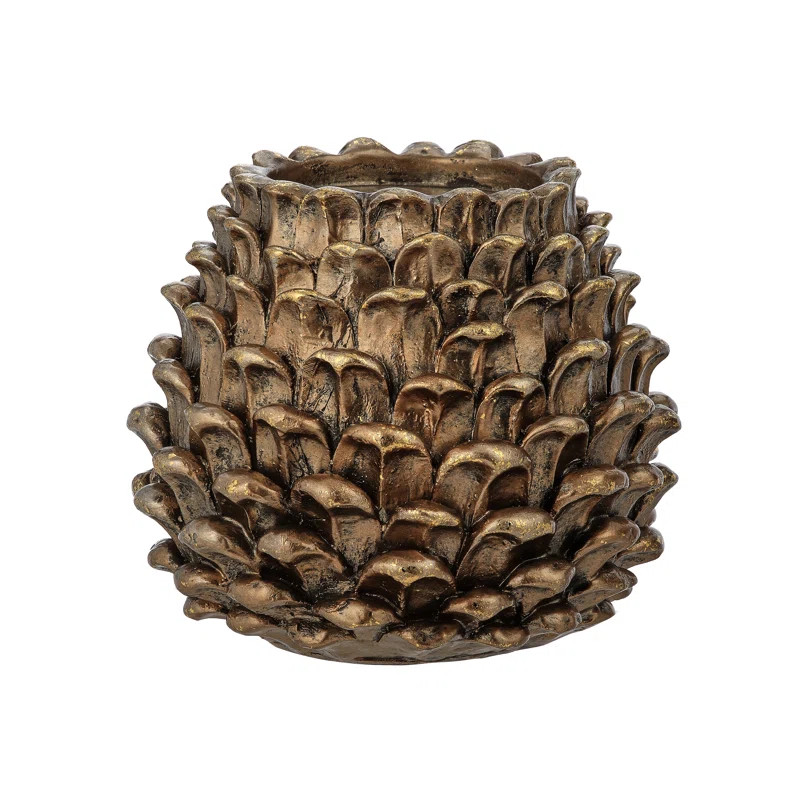 5" Resin Pinecone Candle Holder | Wayfair North America