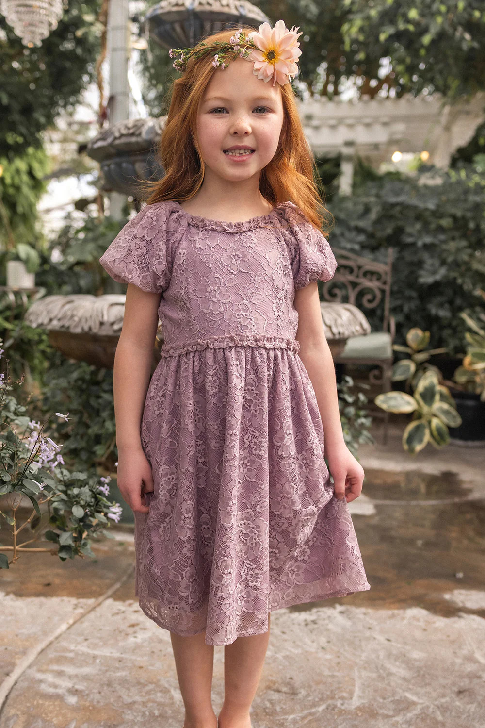 Mini Kiara Dress in Hyssop Lace | Ivy City Co