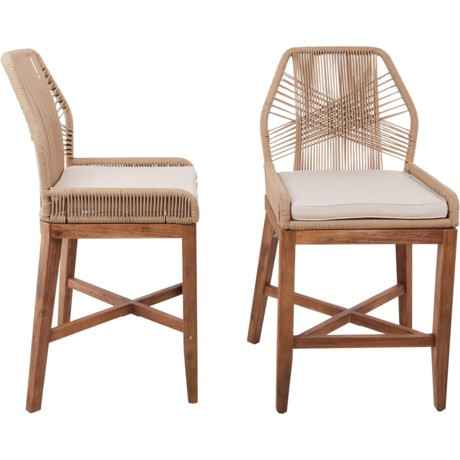 Lillian August Rope Cross-Weave Counter Stools - Set of 2 | Sierra